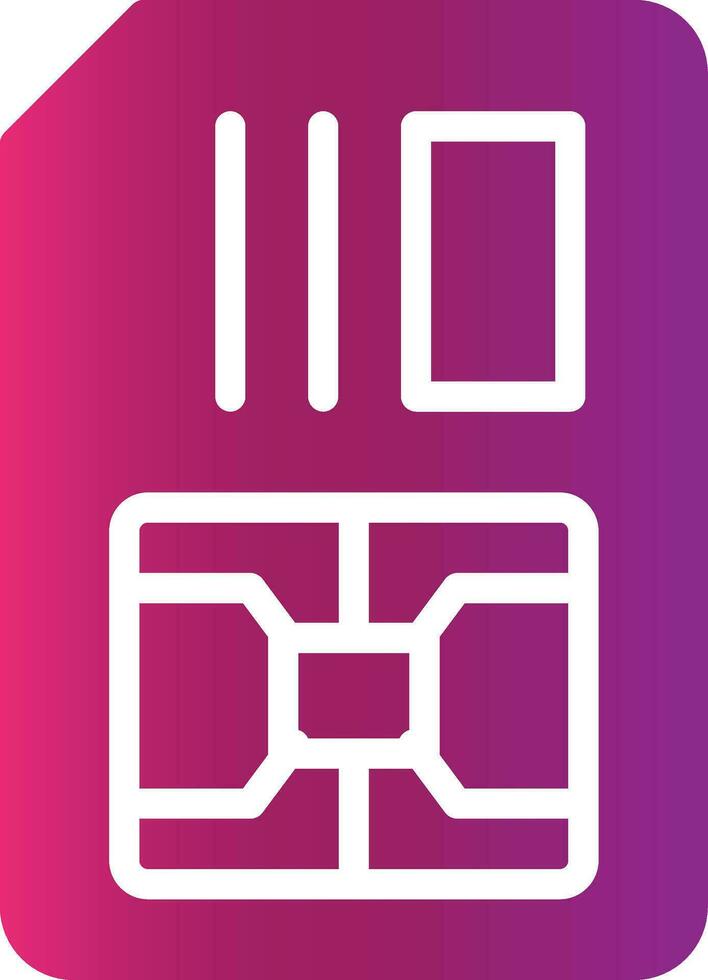 Simcard Creative Icon Design vector
