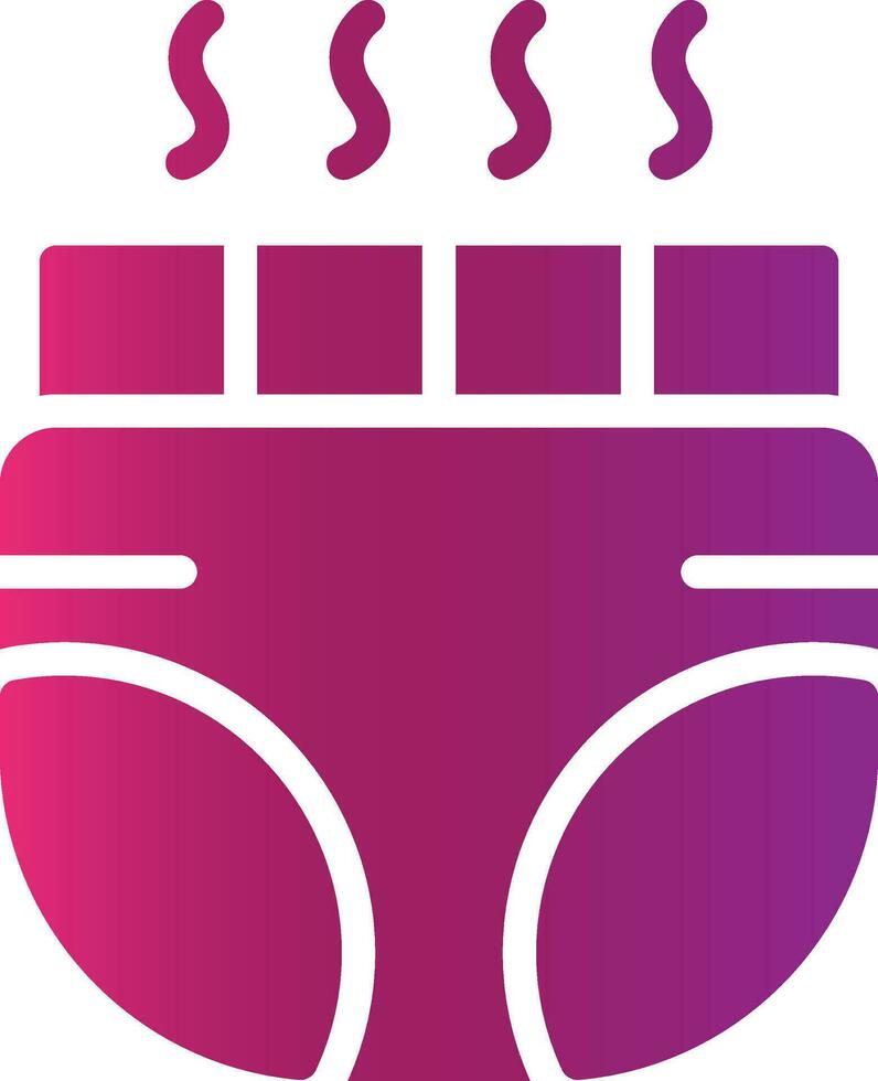 Baby Diaper Creative Icon Design vector
