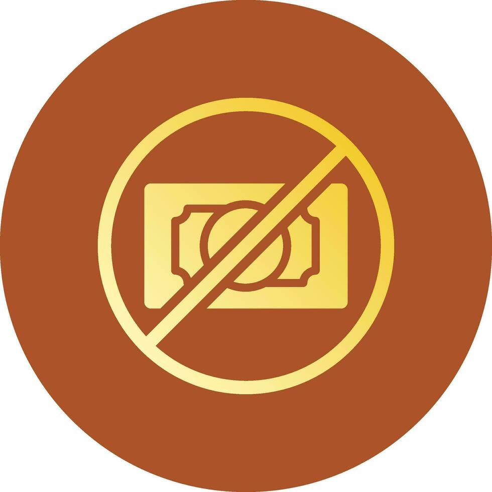 No Money Creative Icon Design vector