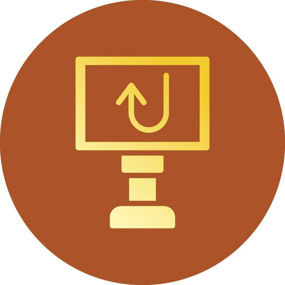 U Turn Creative Icon Design vector