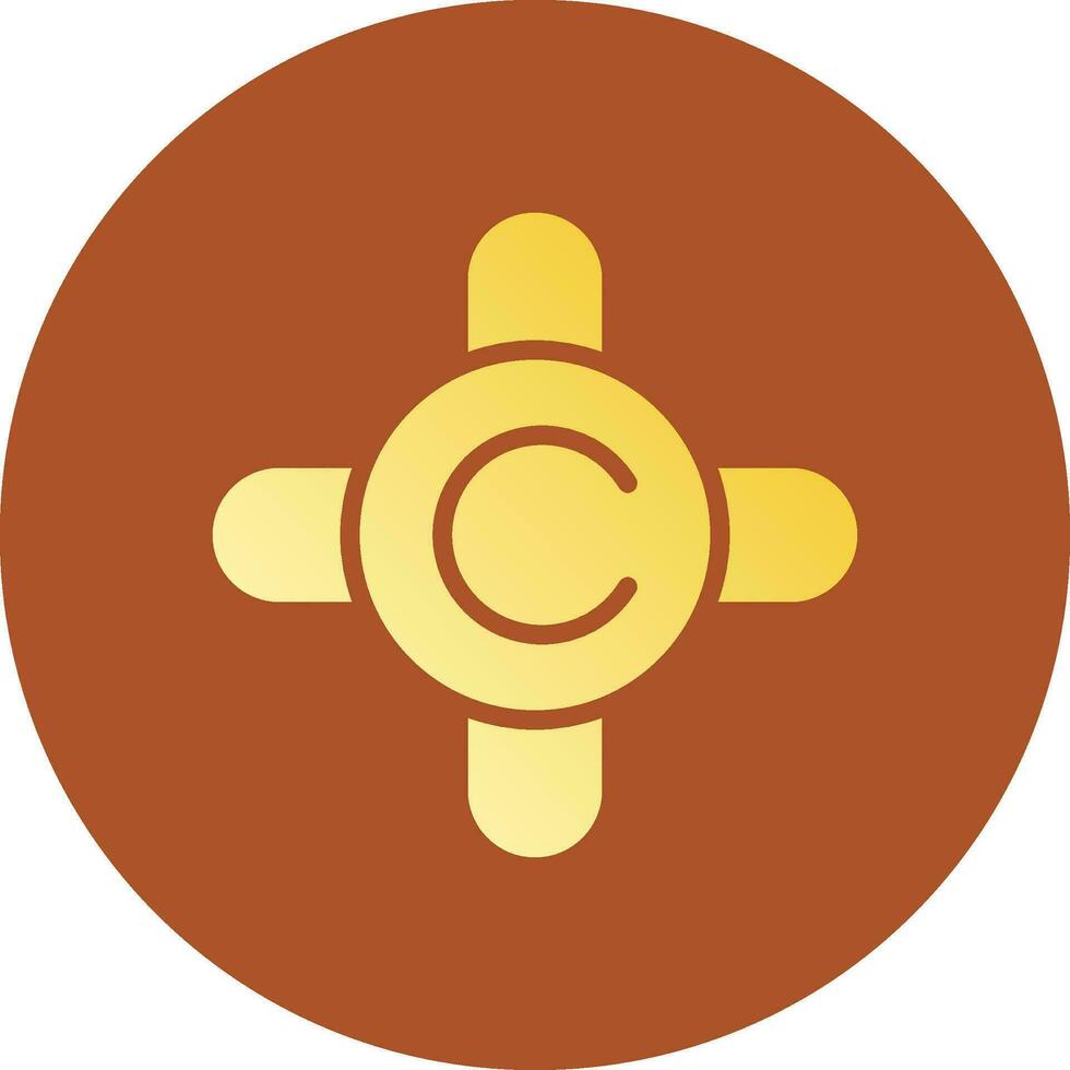 Glyph Gradient Circle Design vector
