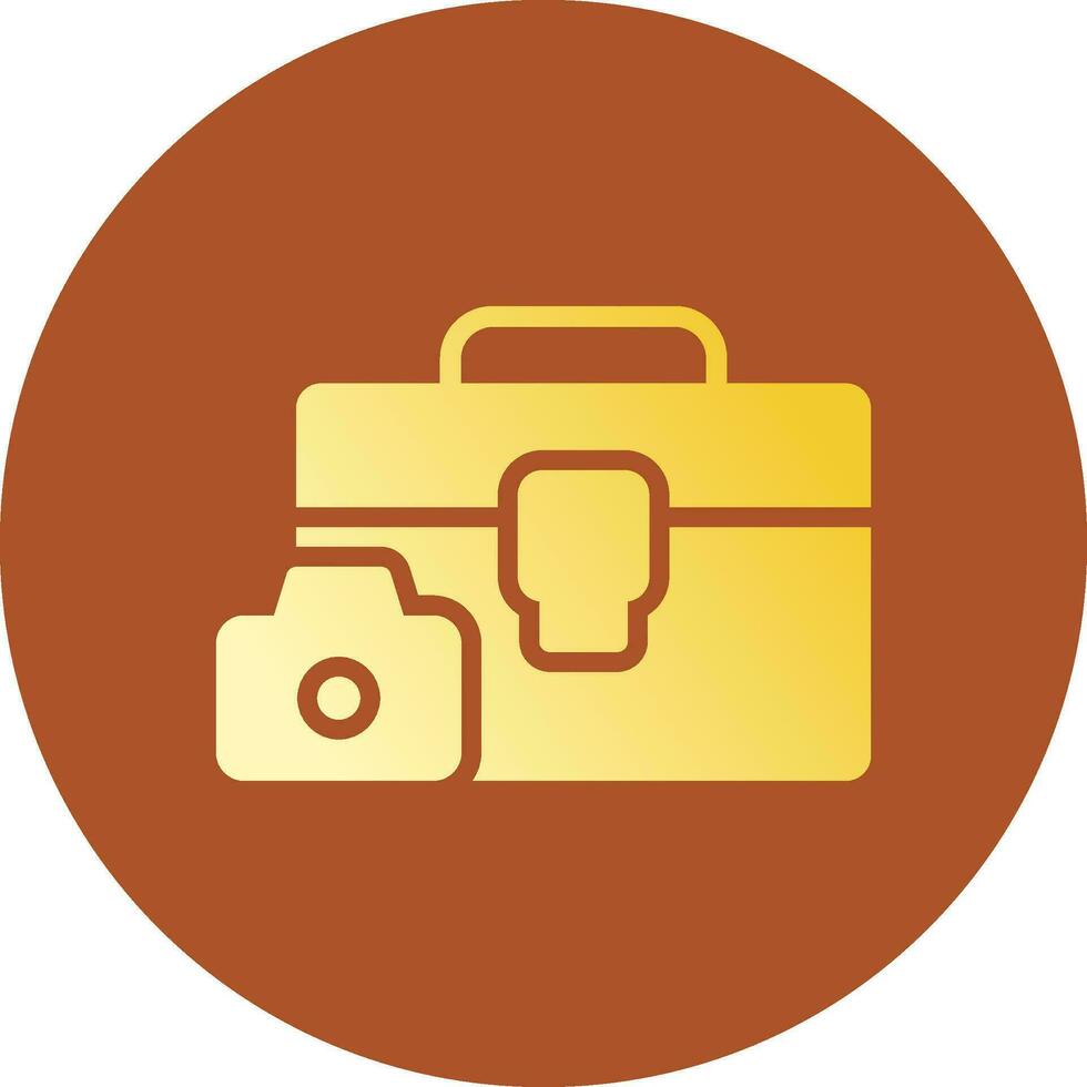 Camera Bag Creative Icon Design vector