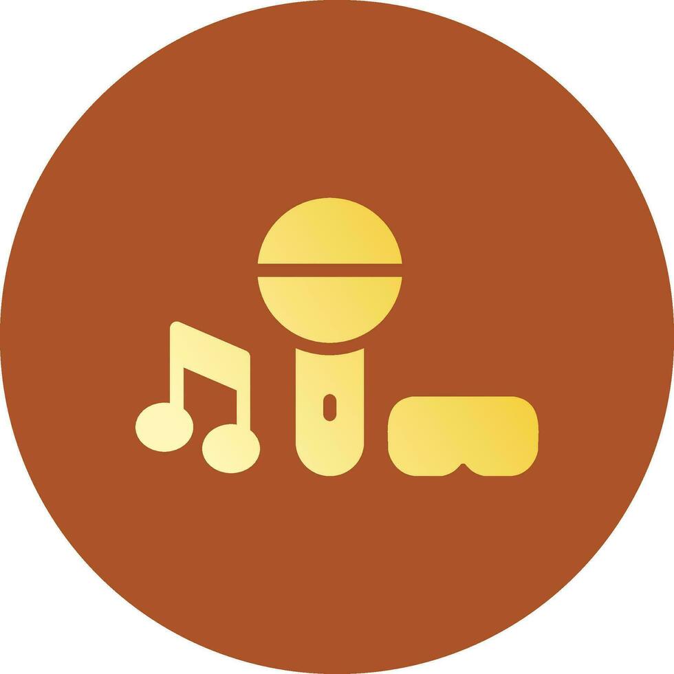 Virtual Concert Creative Icon Design vector