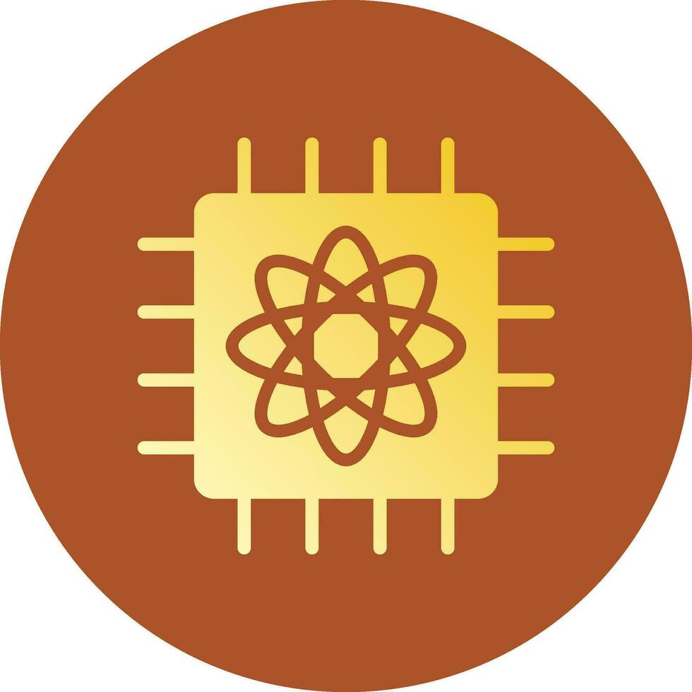 Quantum Computer Creative Icon Design vector