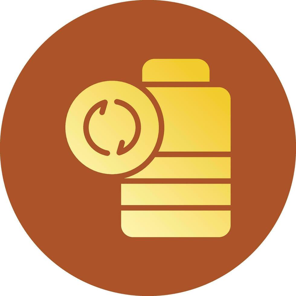 Battery Recyclings Creative Icon Design vector