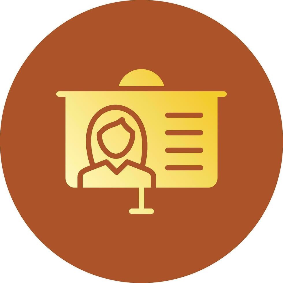 Projector Screen Creative Icon Design vector