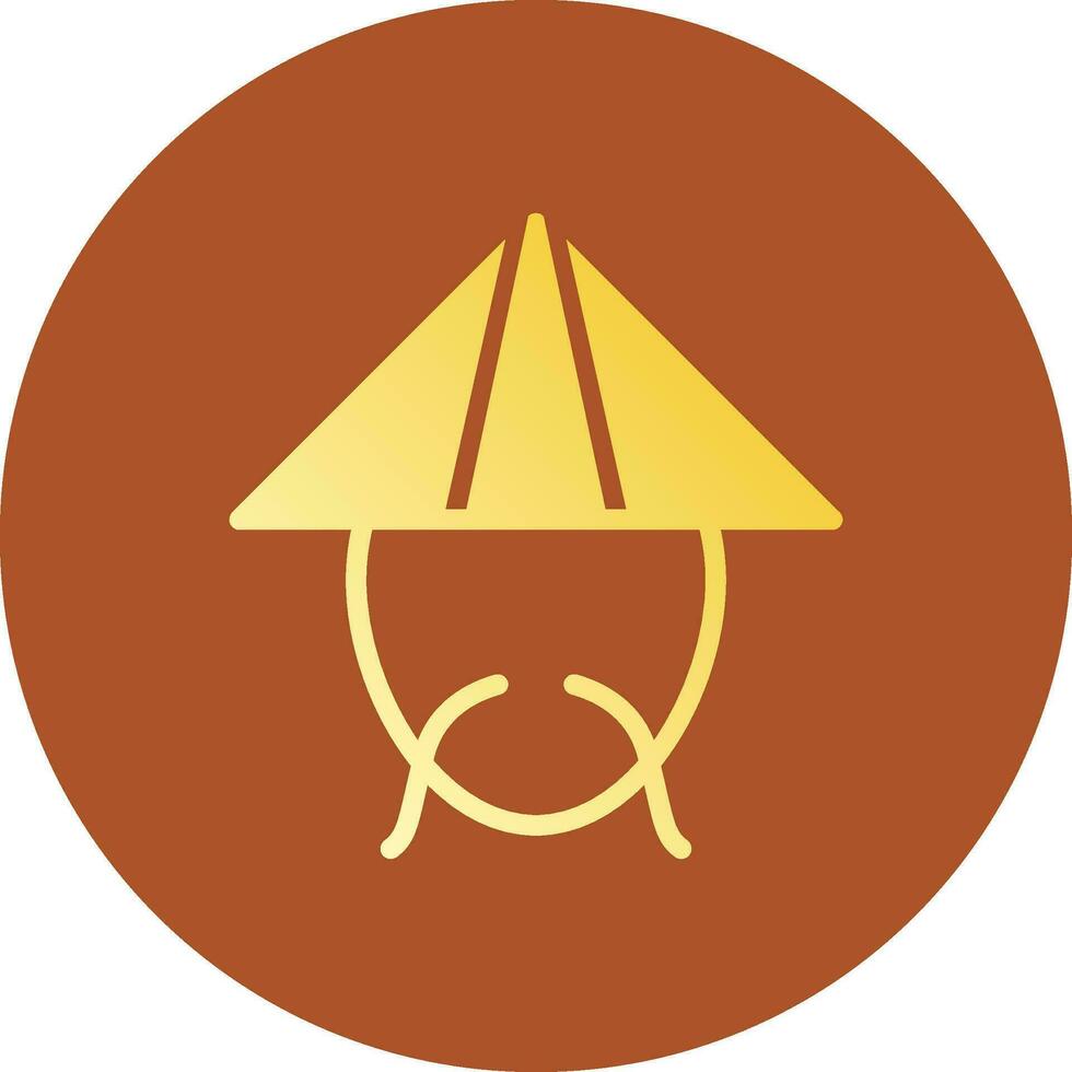 Bamboo Hat Creative Icon Design vector