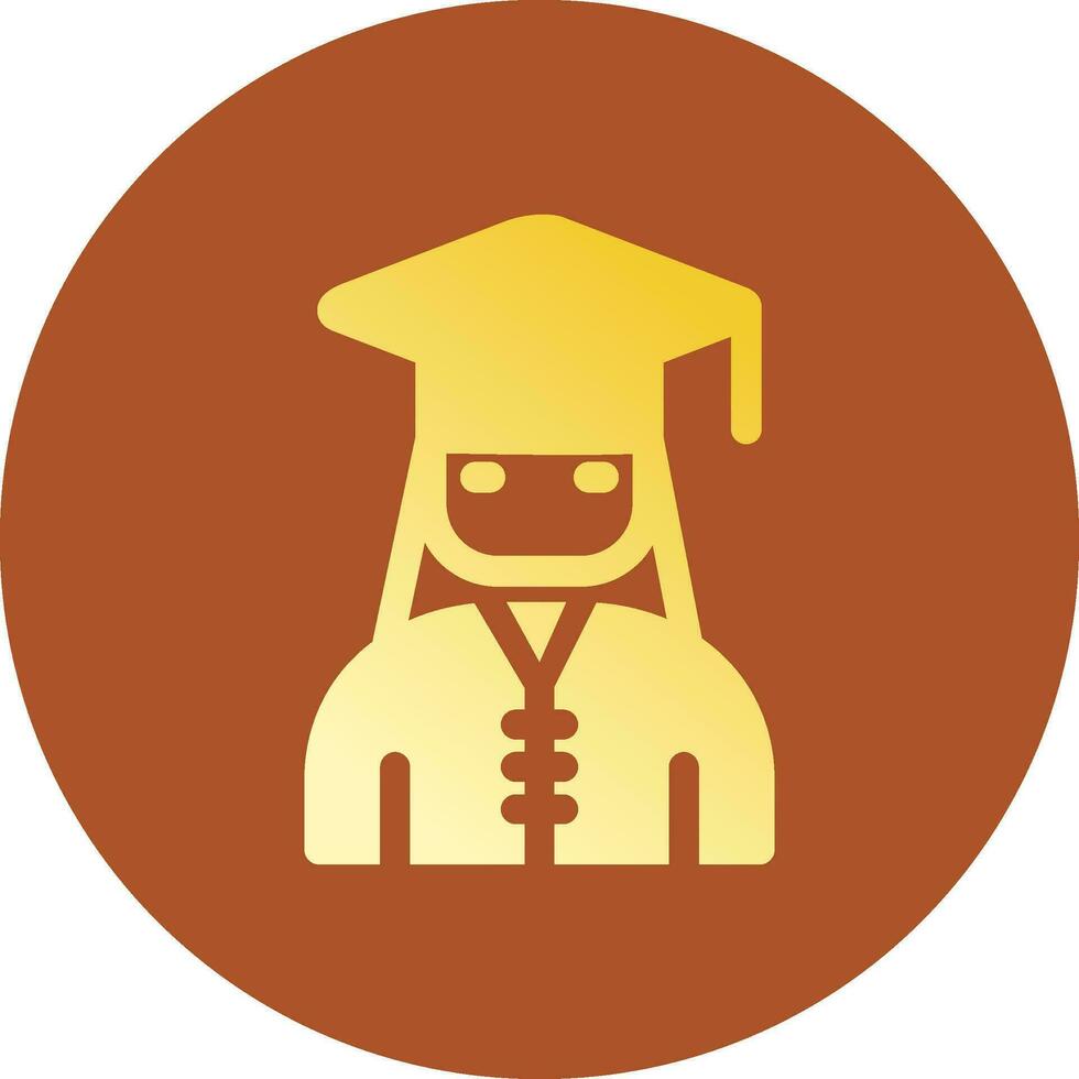 Female Graduate Creative Icon Design vector