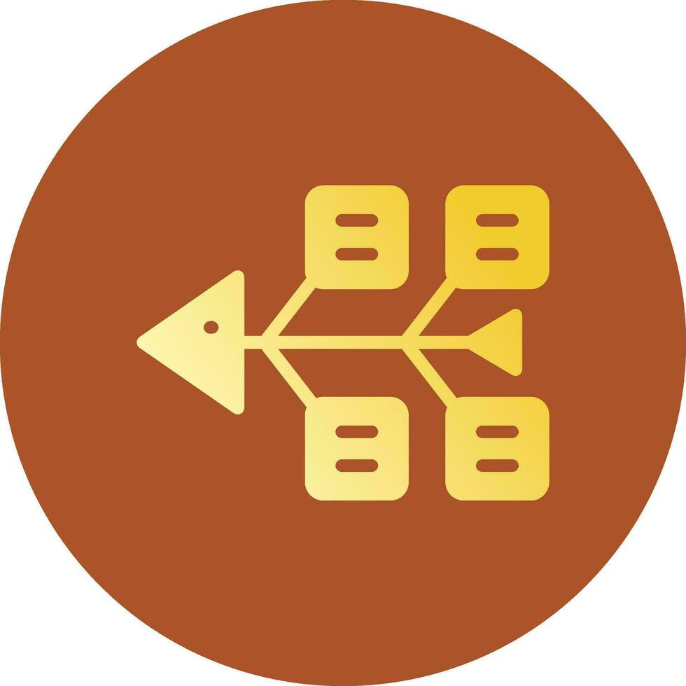 Fishbone Diagram Creative Icon Design vector