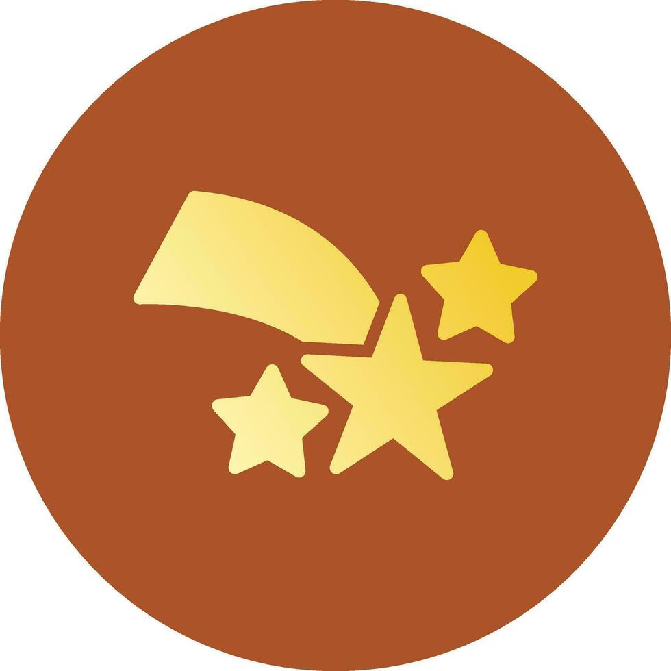 Shooting Star Creative Icon Design vector