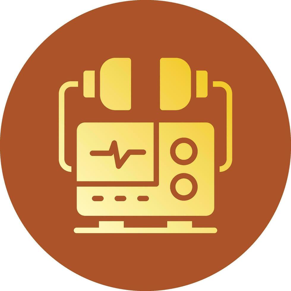 Defibrillator Creative Icon Design vector