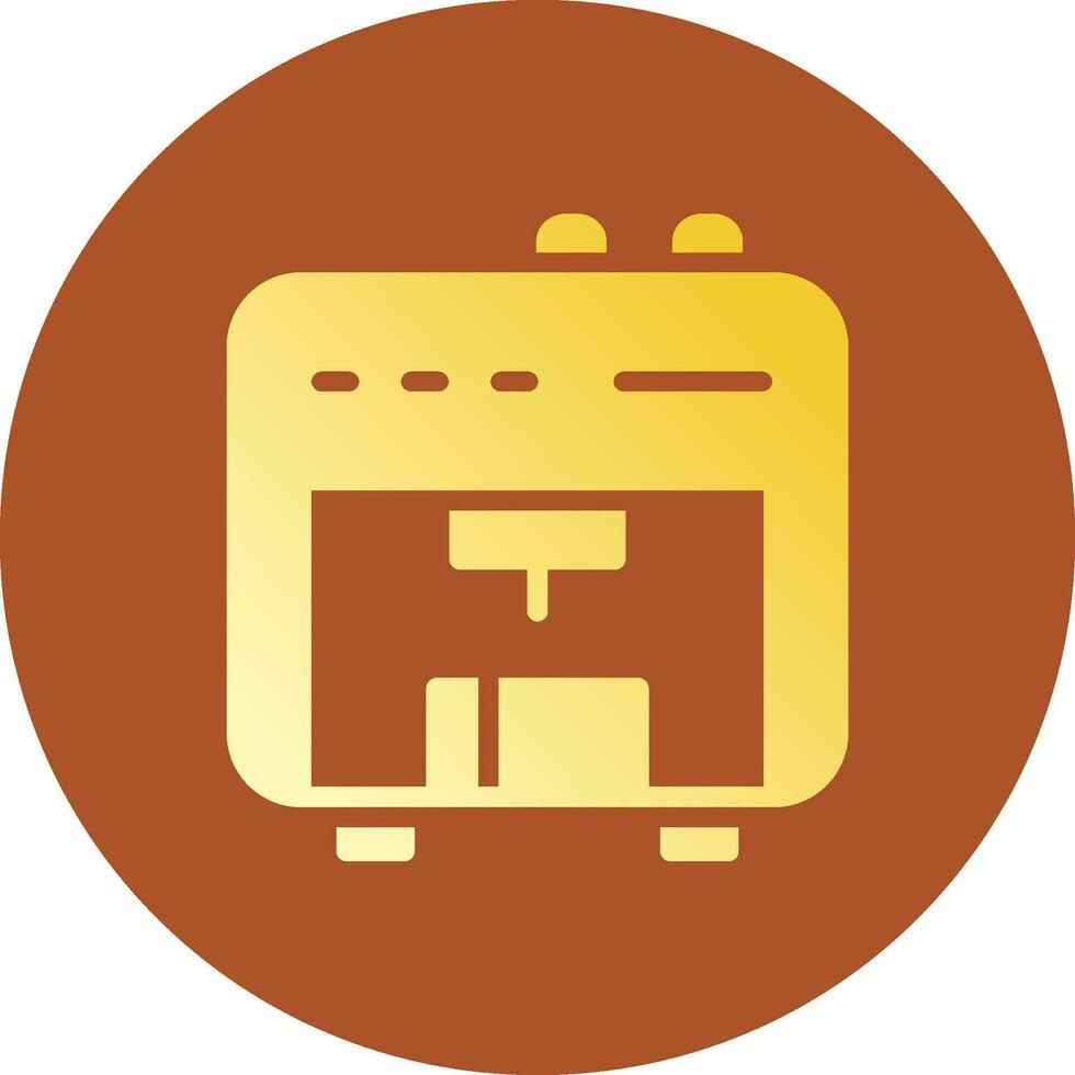 3D Printer Creative Icon Design vector