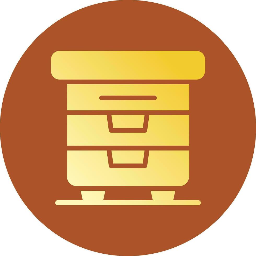 Chest Of Drawers Creative Icon Design vector