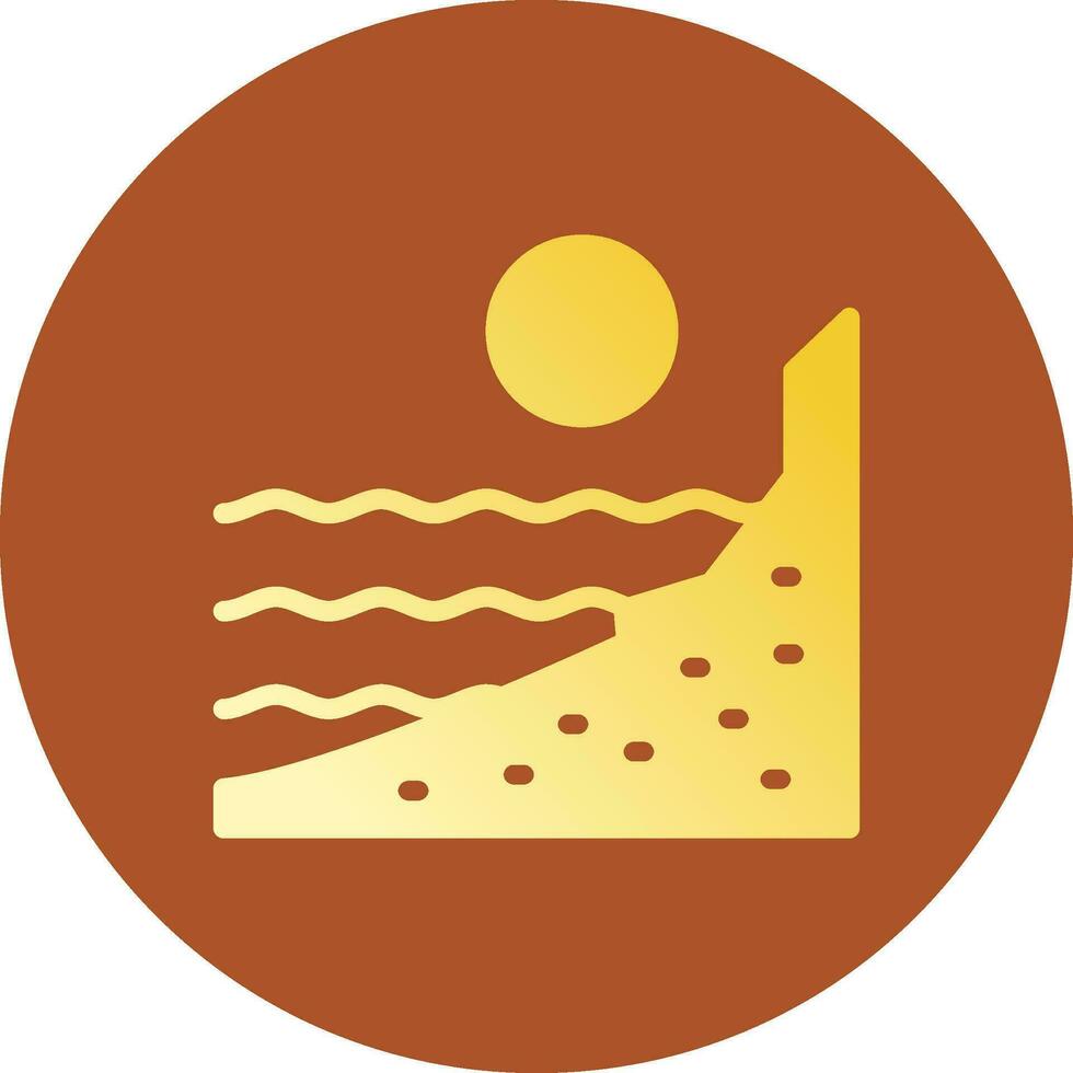 Shore Landscape Creative Icon Design vector