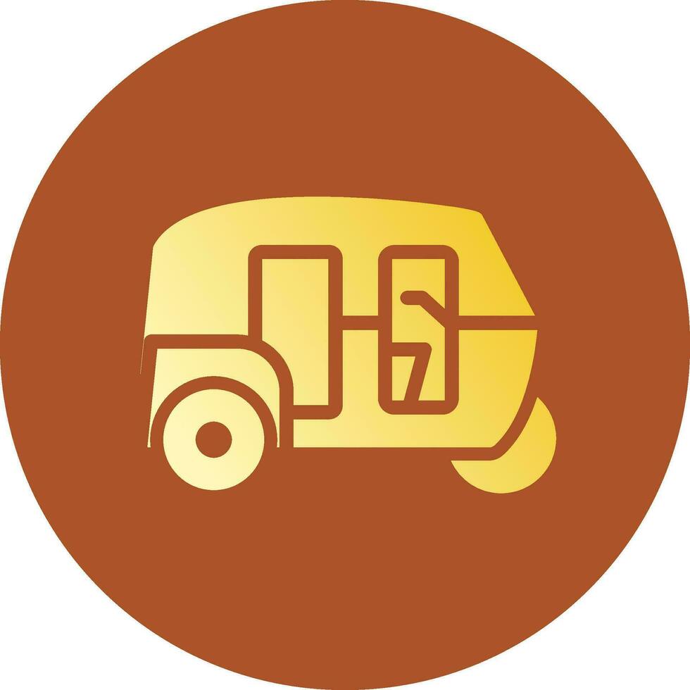 Rickshaw Creative Icon Design vector