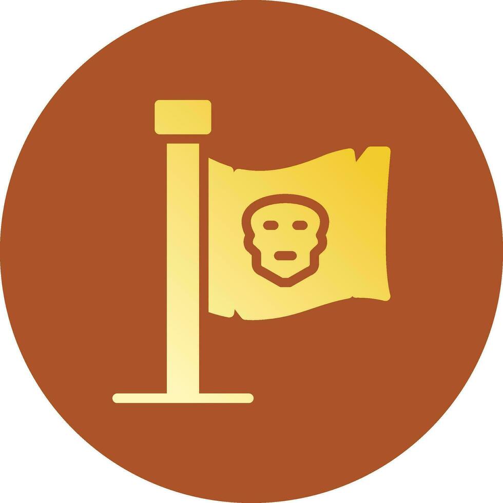 Pirates Flag Creative Icon Design vector