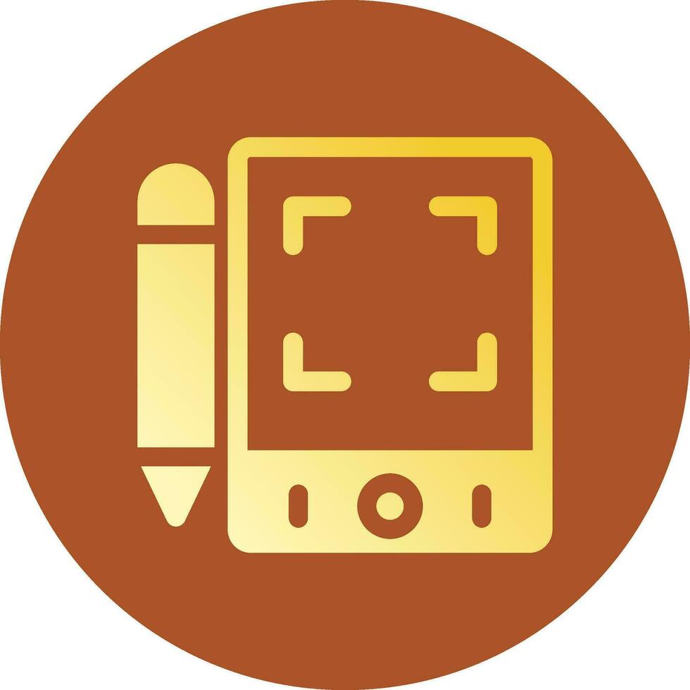 Pen Tablet Creative Icon Design vector