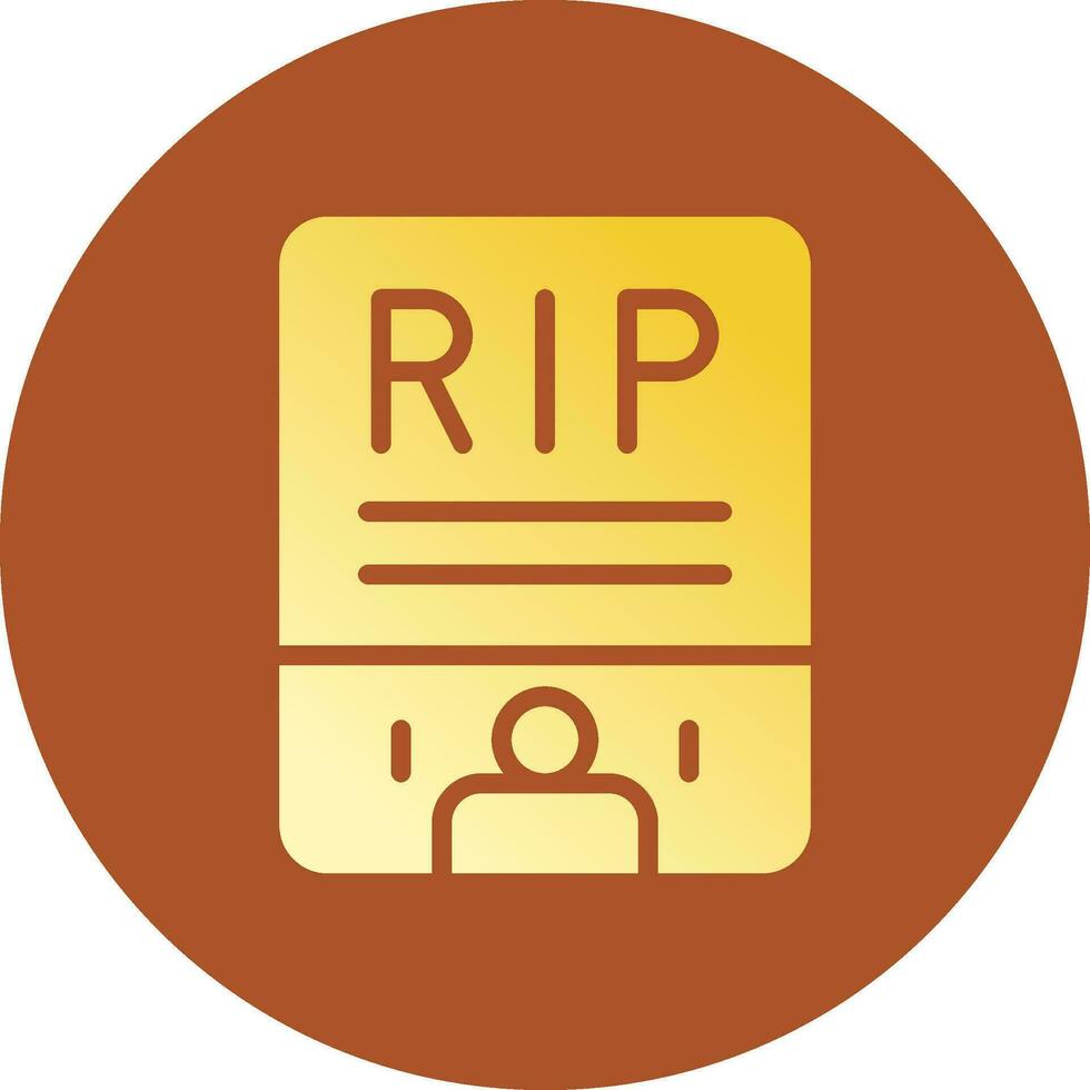 Obituary Creative Icon Design vector