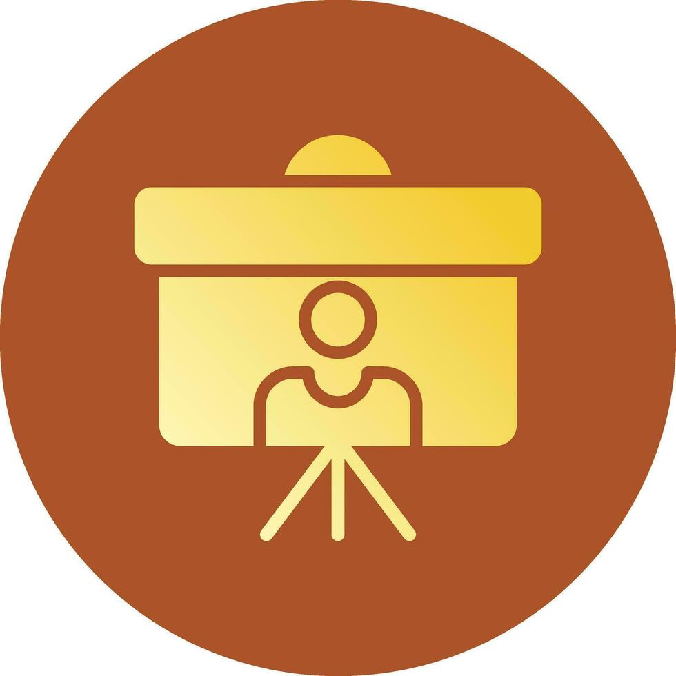 Projector Screen Creative Icon Design vector