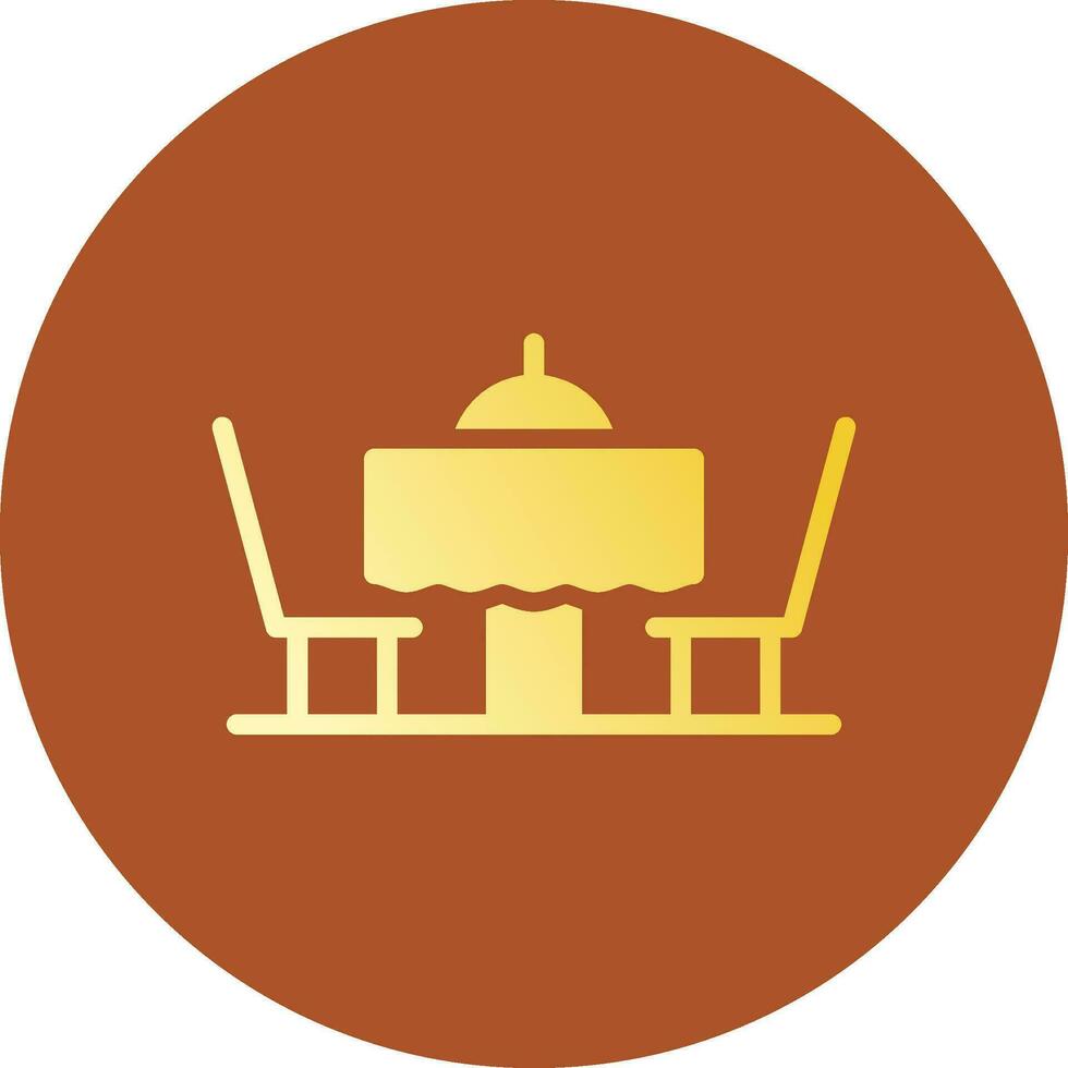 diseño de icono creativo de mesa de cena vector