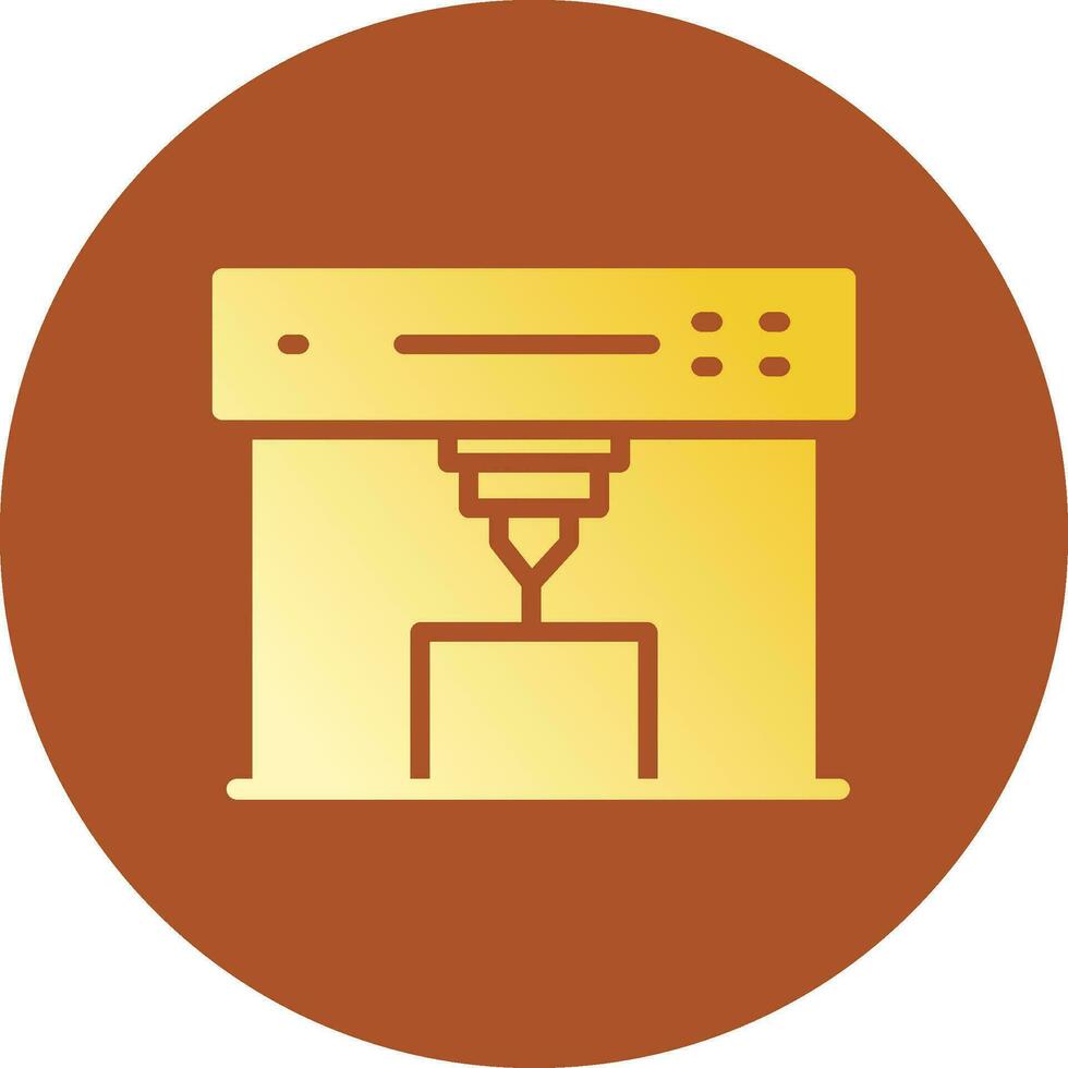 3d Printer Creative Icon Design vector