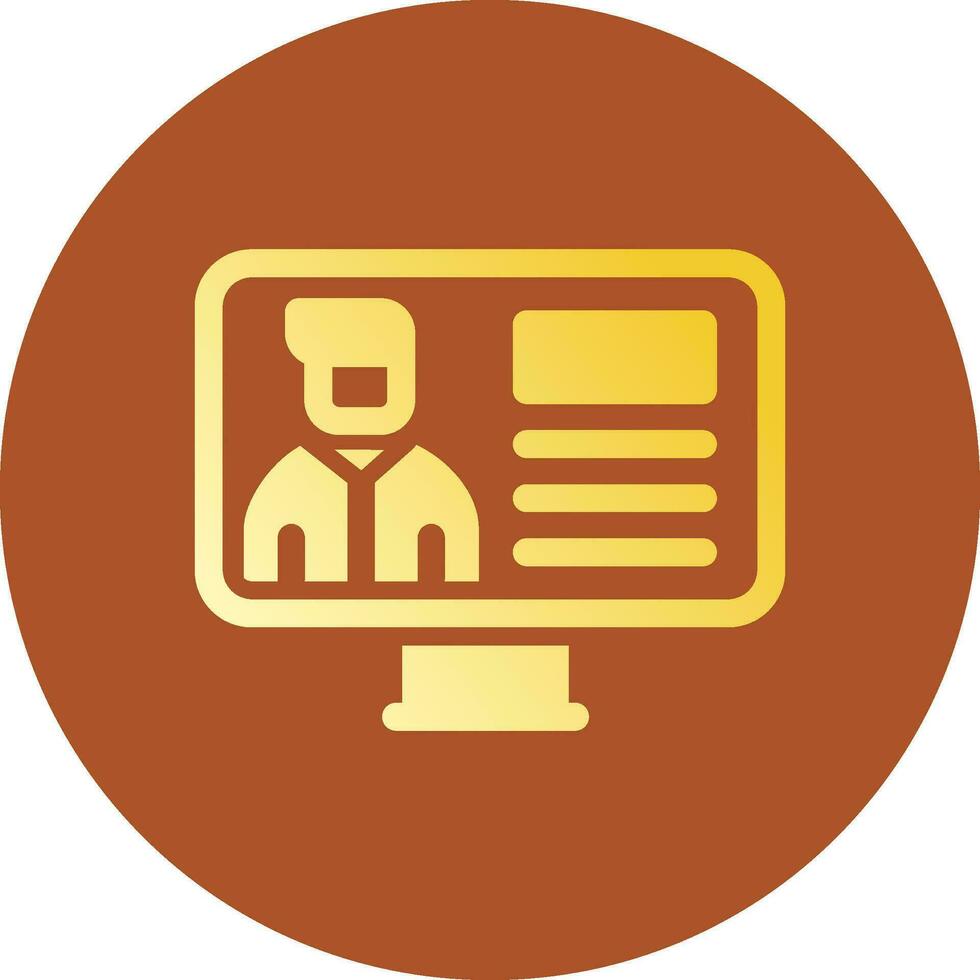 Online Lecture Creative Icon Design vector