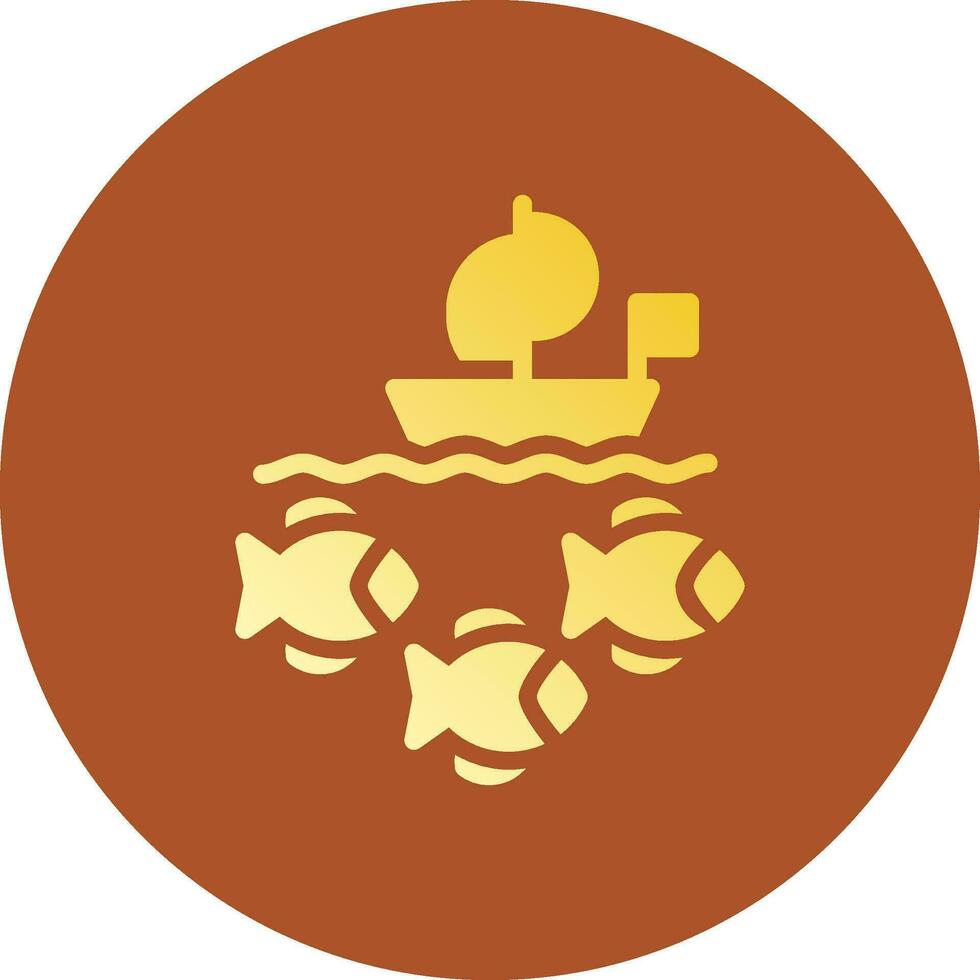 Fishing Boat Creative Icon Design vector