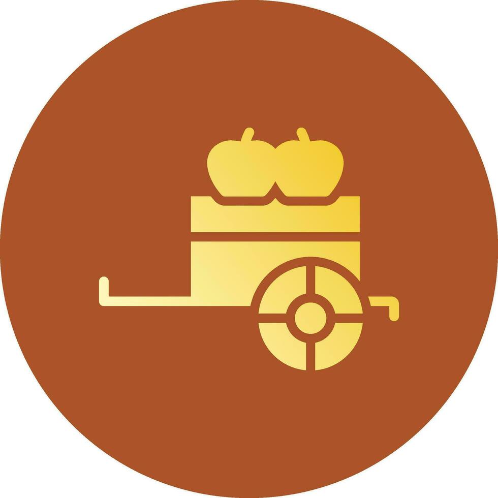 Fruit Cart Creative Icon Design vector