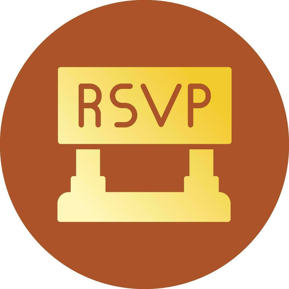 diseño de icono creativo rsvp vector