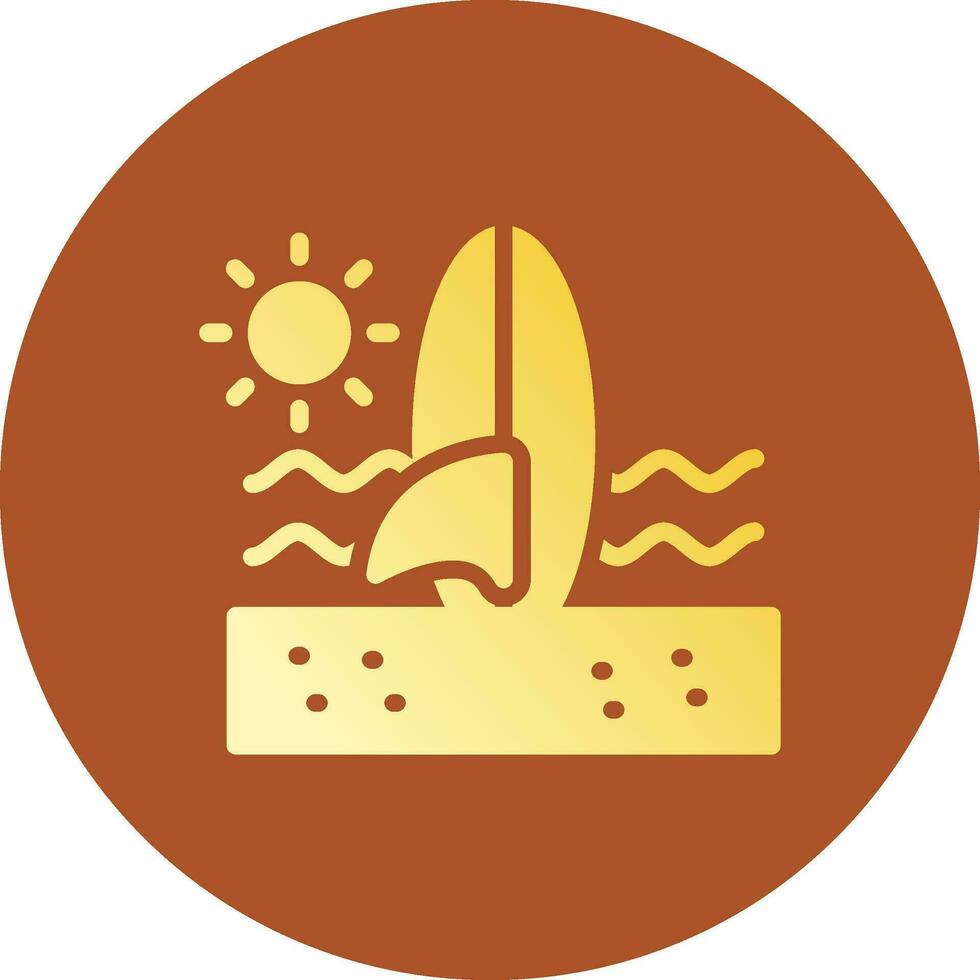 diseño de icono creativo de tabla de surf vector