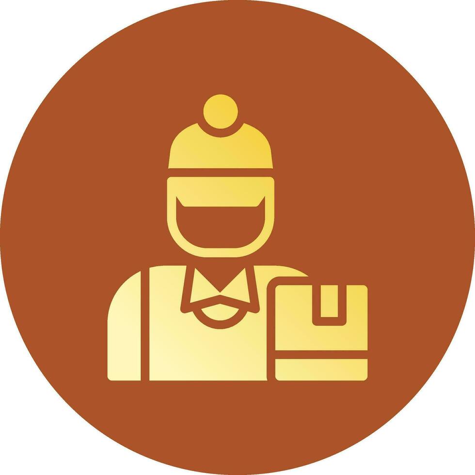 Delivery Boy Creative Icon Design vector