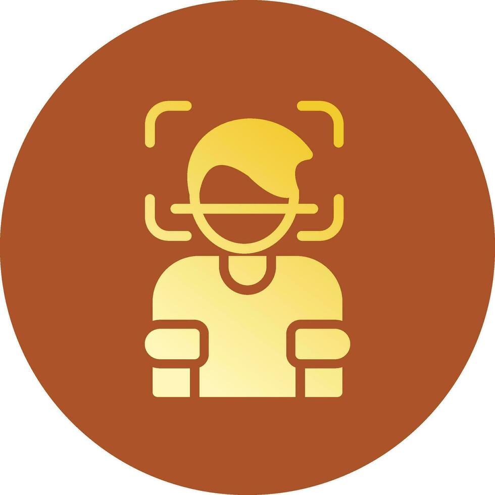 Face Scanner Creative Icon Design vector