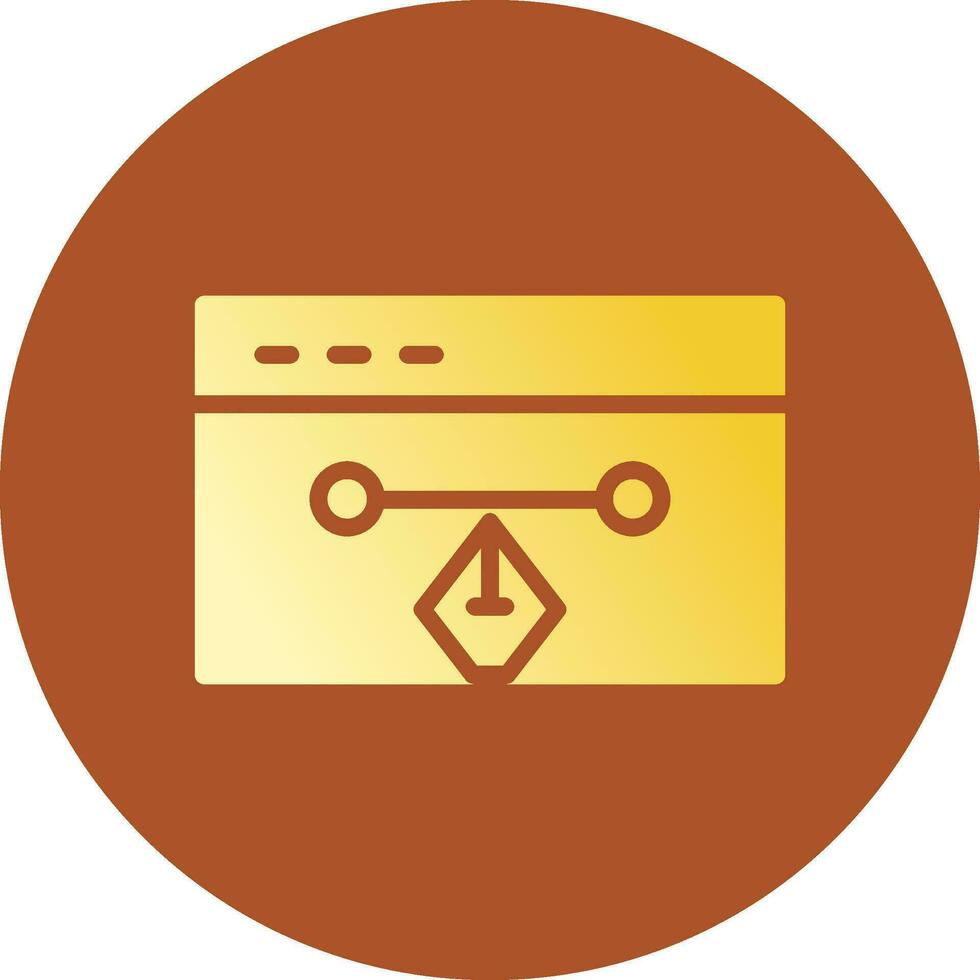 Glyph Gradient Circle Design vector