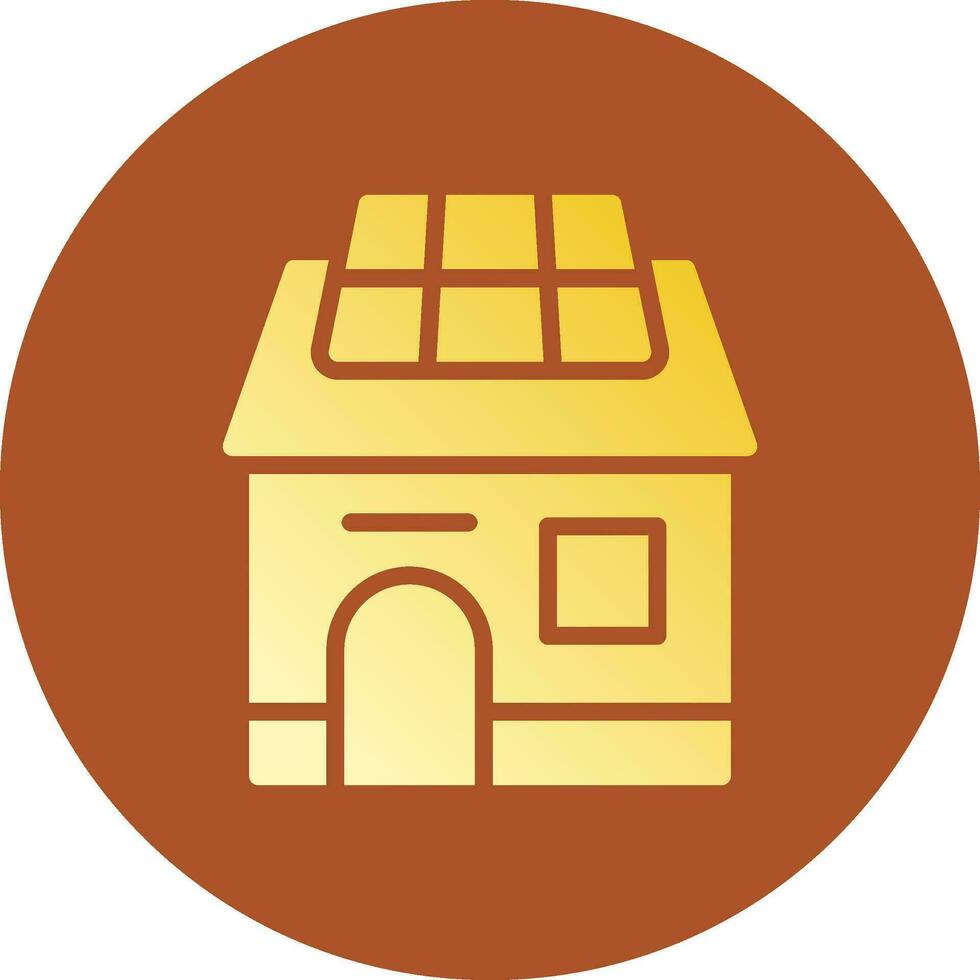 Solar House Creative Icon Design vector