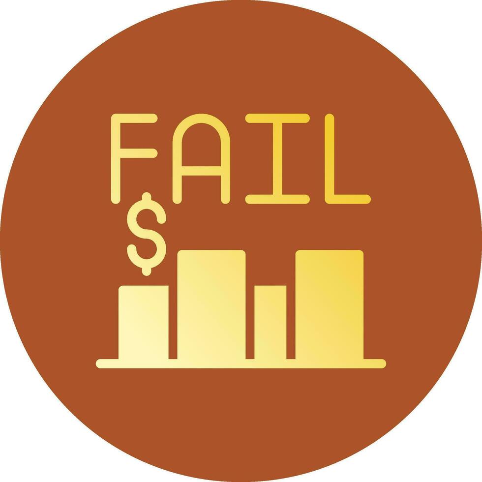 Business Fail Creative Icon Design vector
