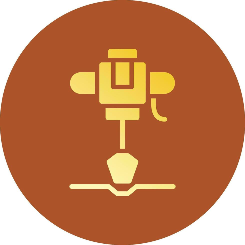 Road Drill Creative Icon Design vector