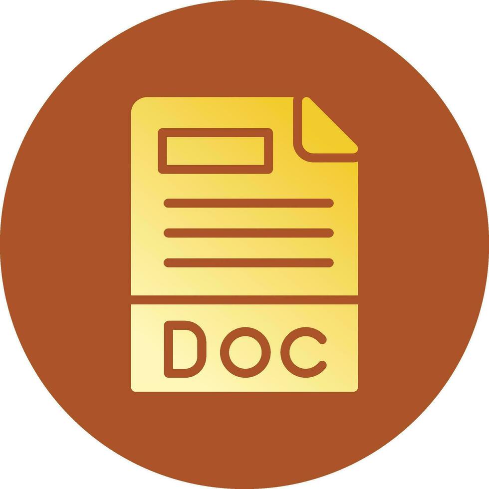 Doc File Format Creative Icon Design vector