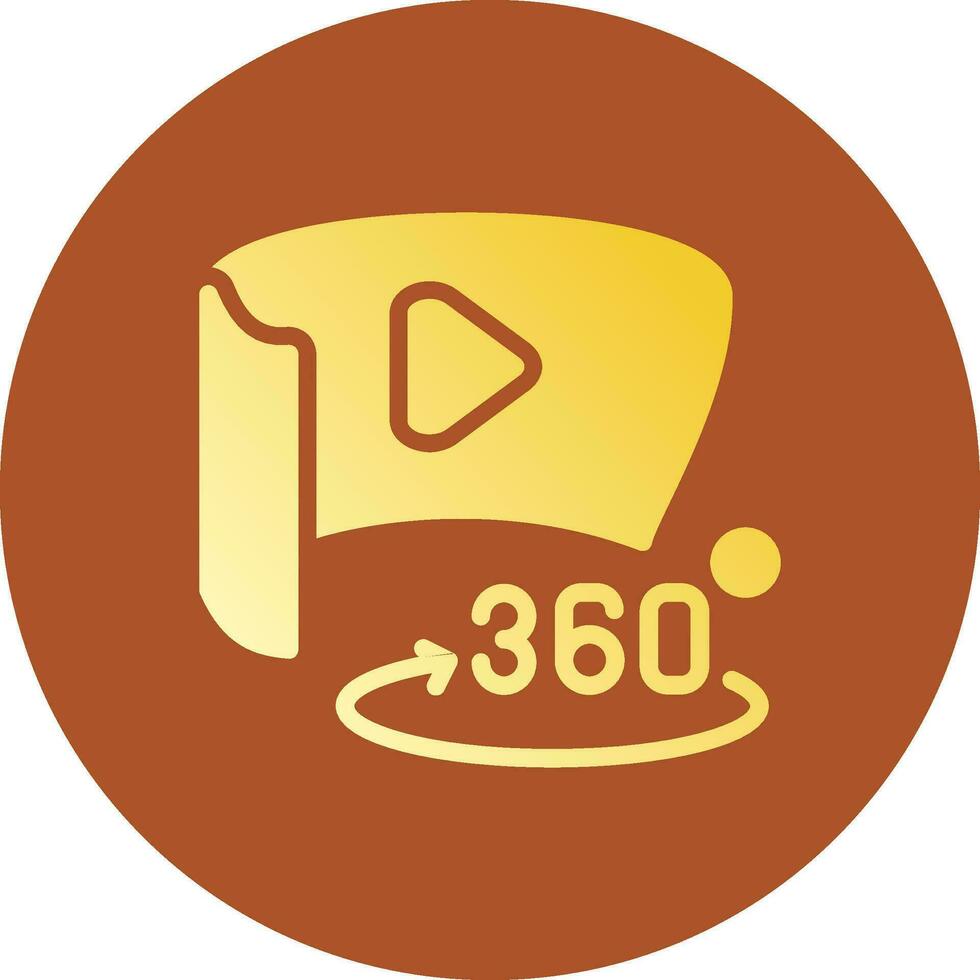 360 Degree Video Creative Icon Design vector