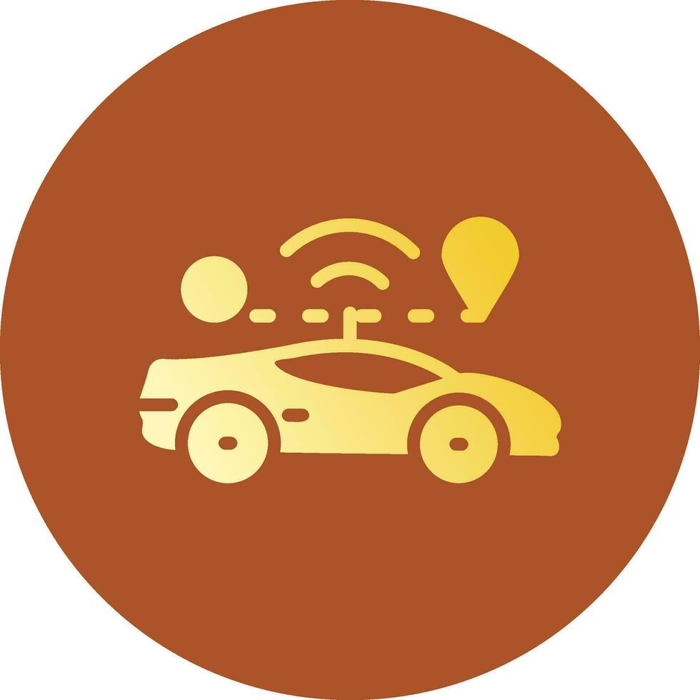 Self Driving Creative Icon Design vector