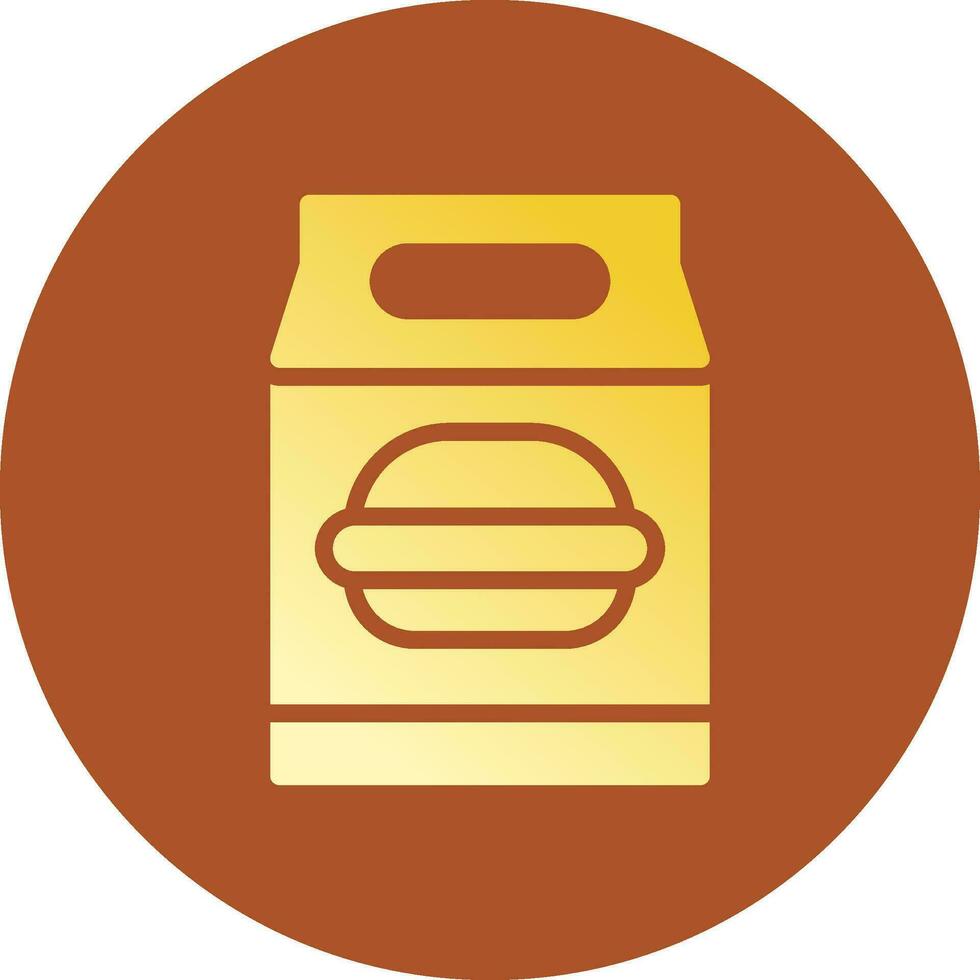 Lunch Bag Creative Icon Design vector