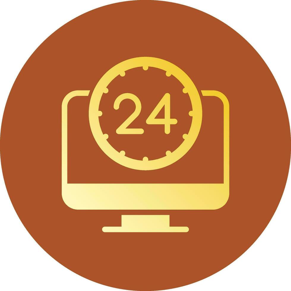 24 7 Monitoring Creative Icon Design vector