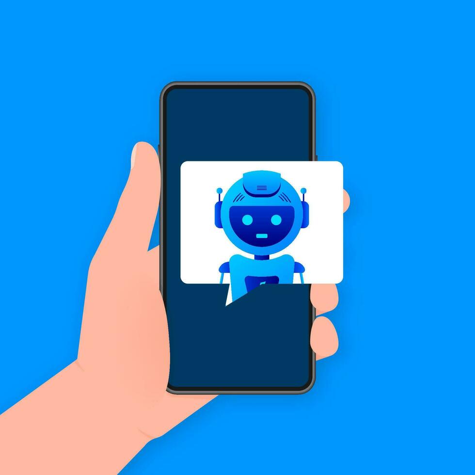 Chatbot icon concept, chat bot or chatterbot. Robot Virtual Assistance Of Website Or Mobile Applications. Vector illustration