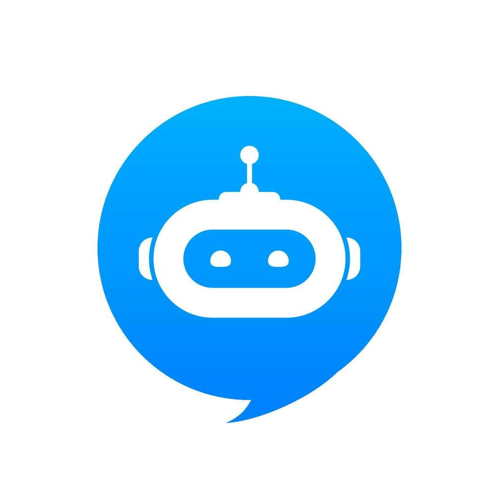 Chatbot icon concept, chat bot or chatterbot. Robot Virtual Assistance Of Website Or Mobile Applications. Vector illustration