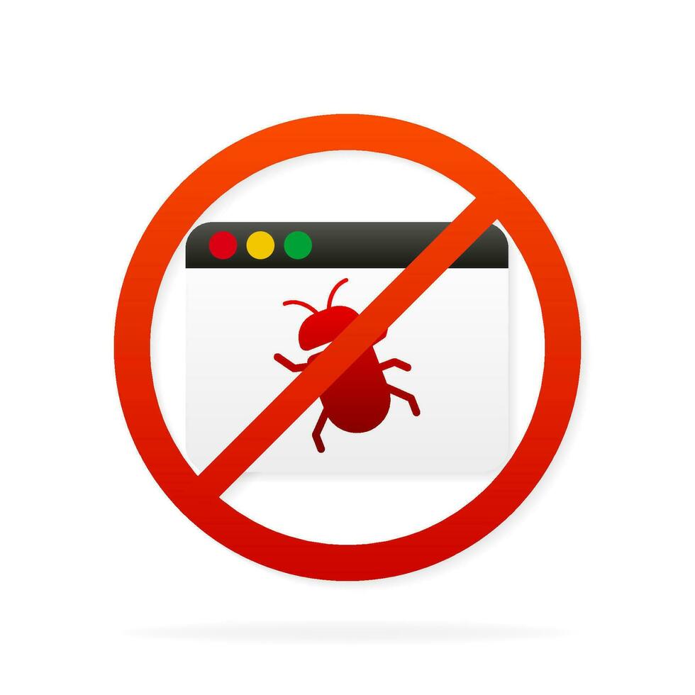 Virus loupe. Searching virus. Microbe icon. Cyber secure. vector