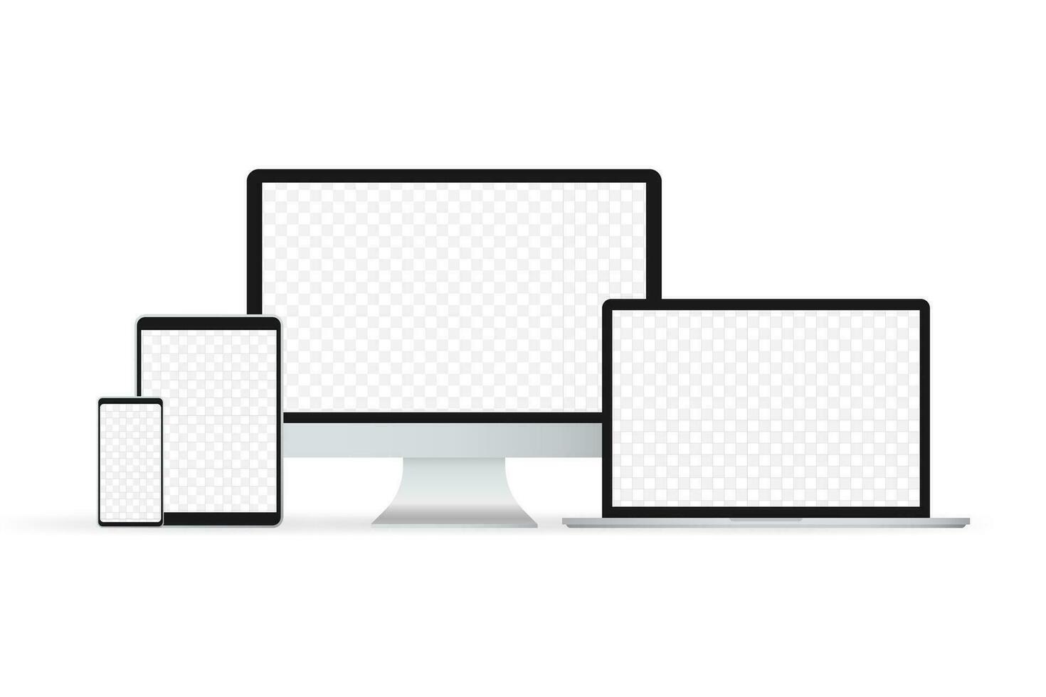 Laptop isolated vector. Gadget illustration vector. Modern computer, laptop, smartphone on a white background vector