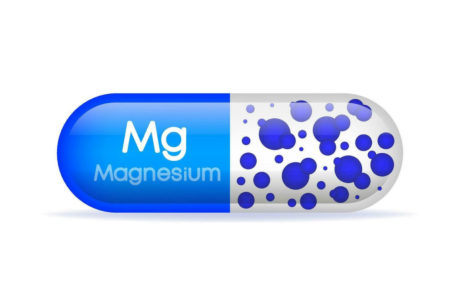 3d icon with blue magnesum on white background. Isolated vector illustration.