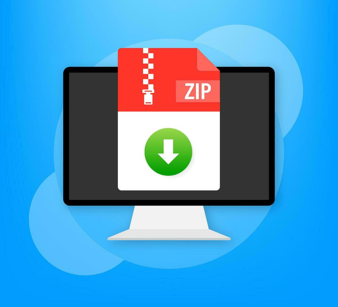 Zip file. Icon for web background design. Email sign. Technology vector illustration. Technology background.