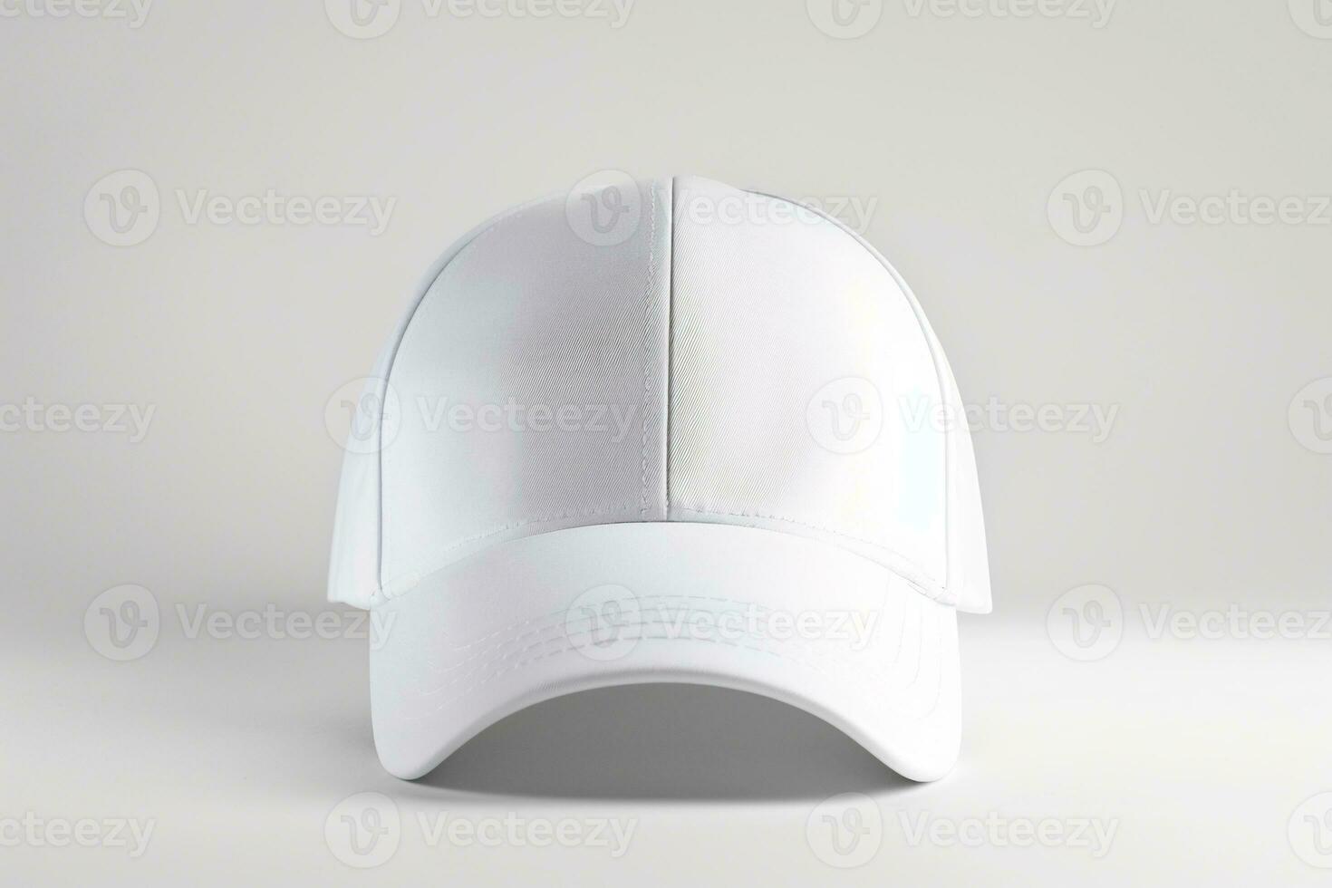 ai generado foto de un blanco gorra en un blanco antecedentes