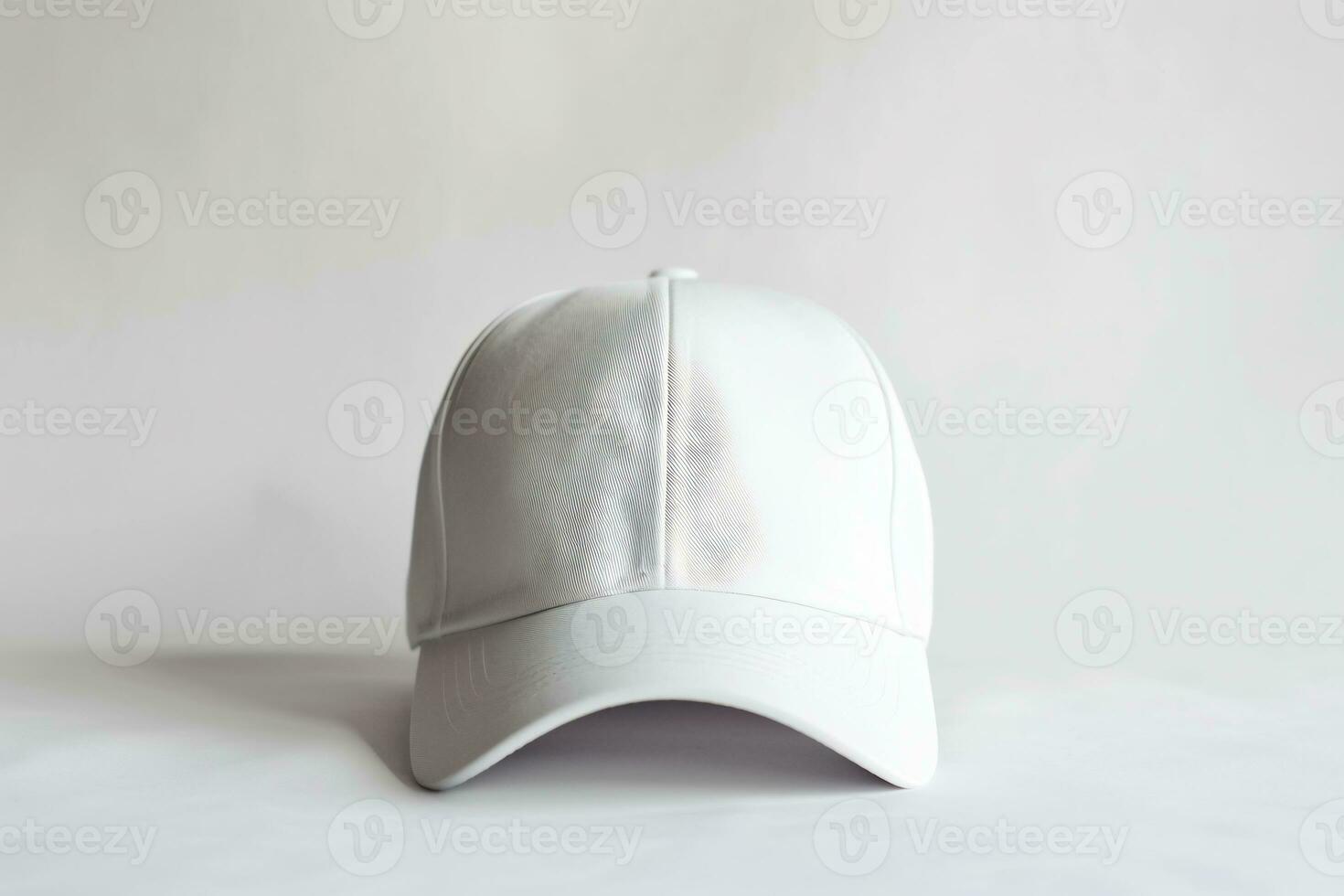 ai generado foto de un blanco gorra en un blanco antecedentes