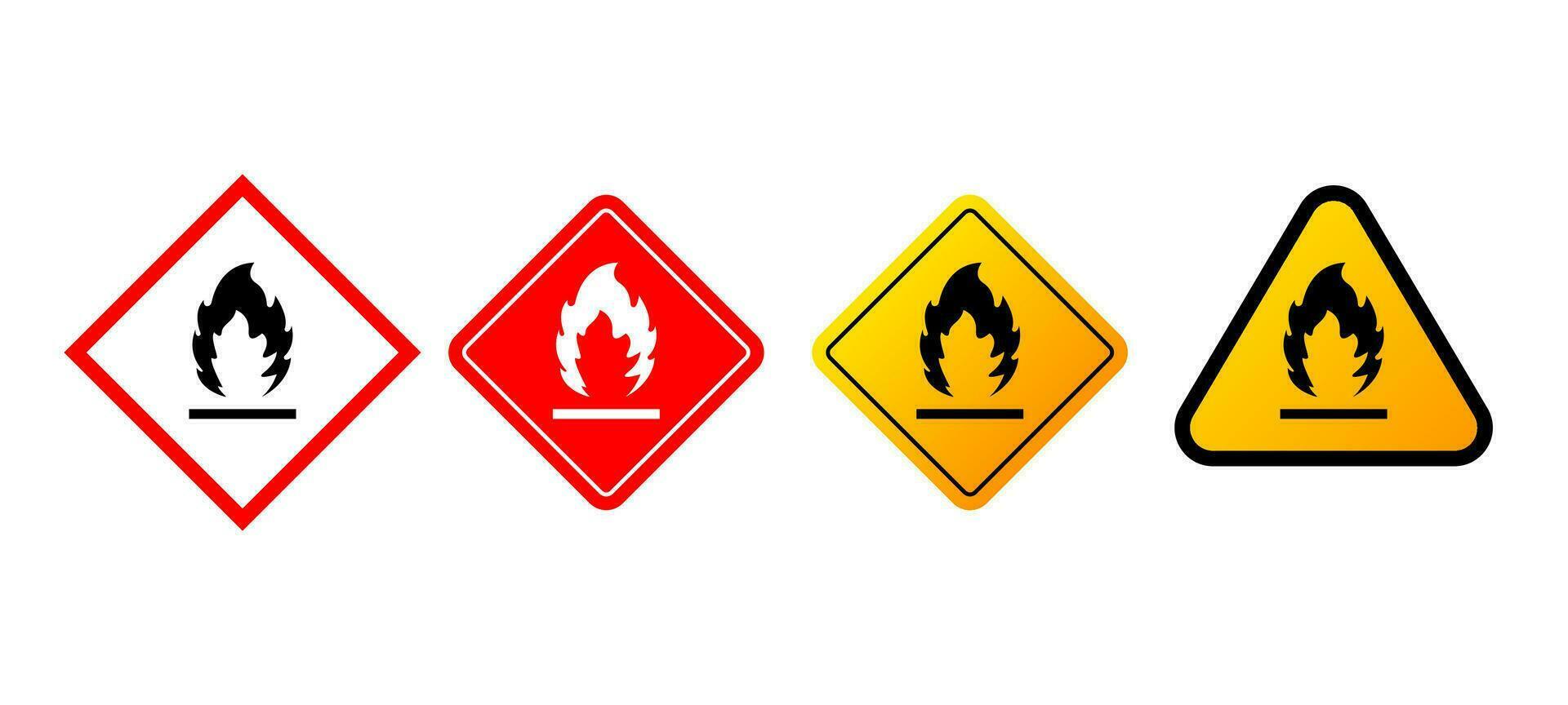 Red illustration on white backdrop. Vector illustration. Fire flame